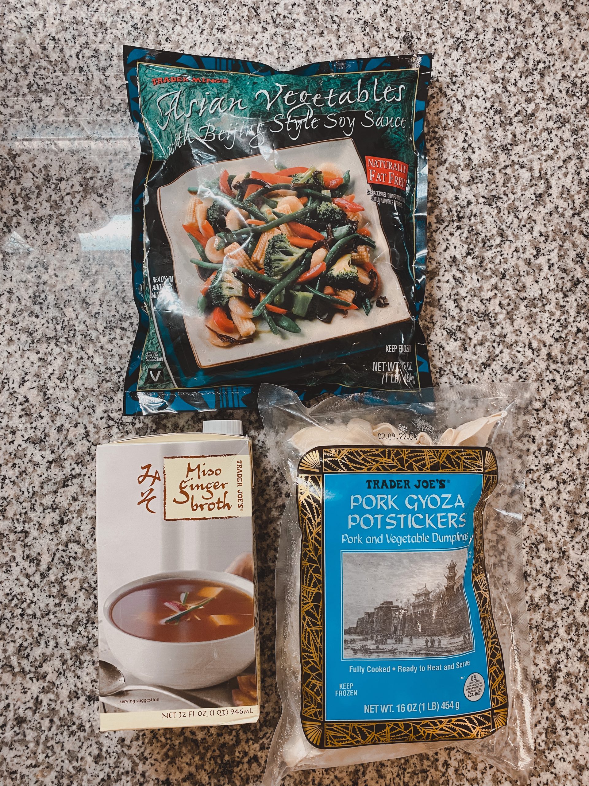 loaded miso ginger soup 3-ingredient trader joe's meal