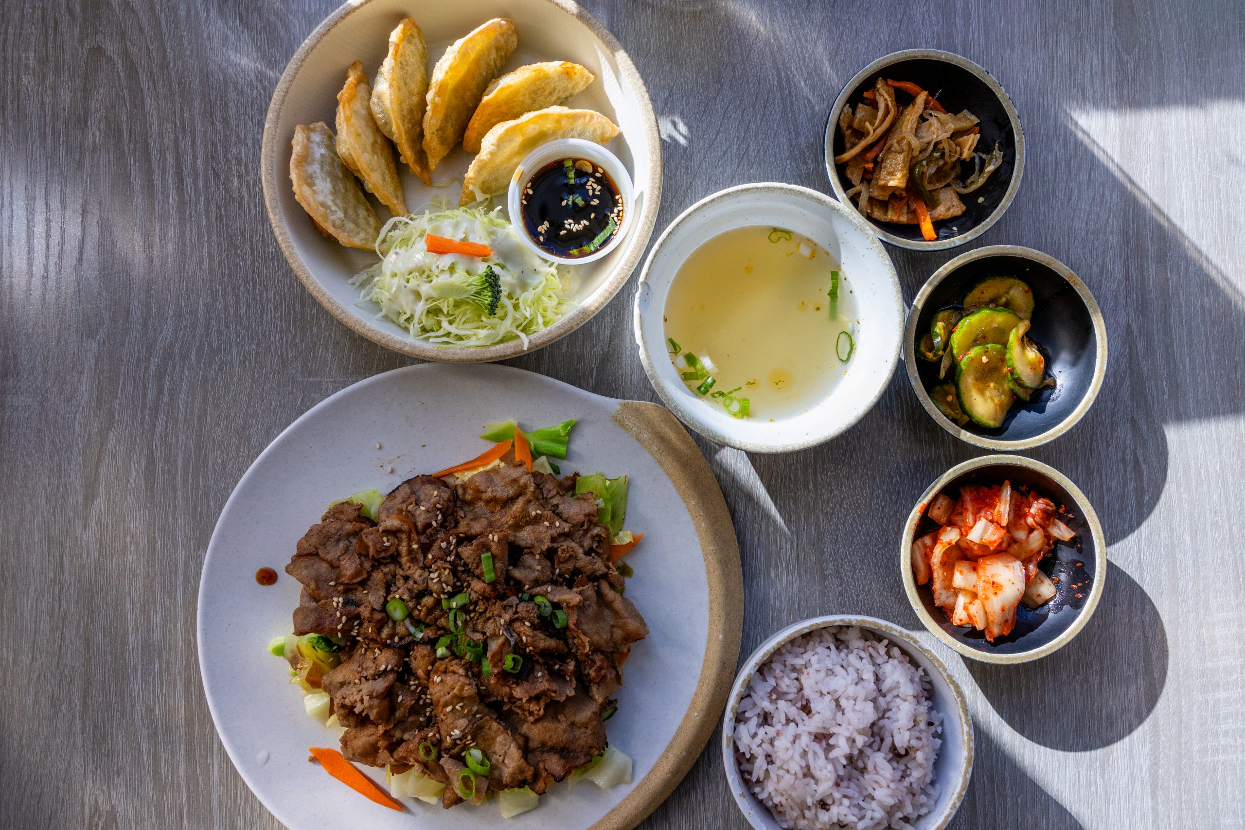 mandu and korean bbq bulgogi from kokiyo in flagstaff arizona