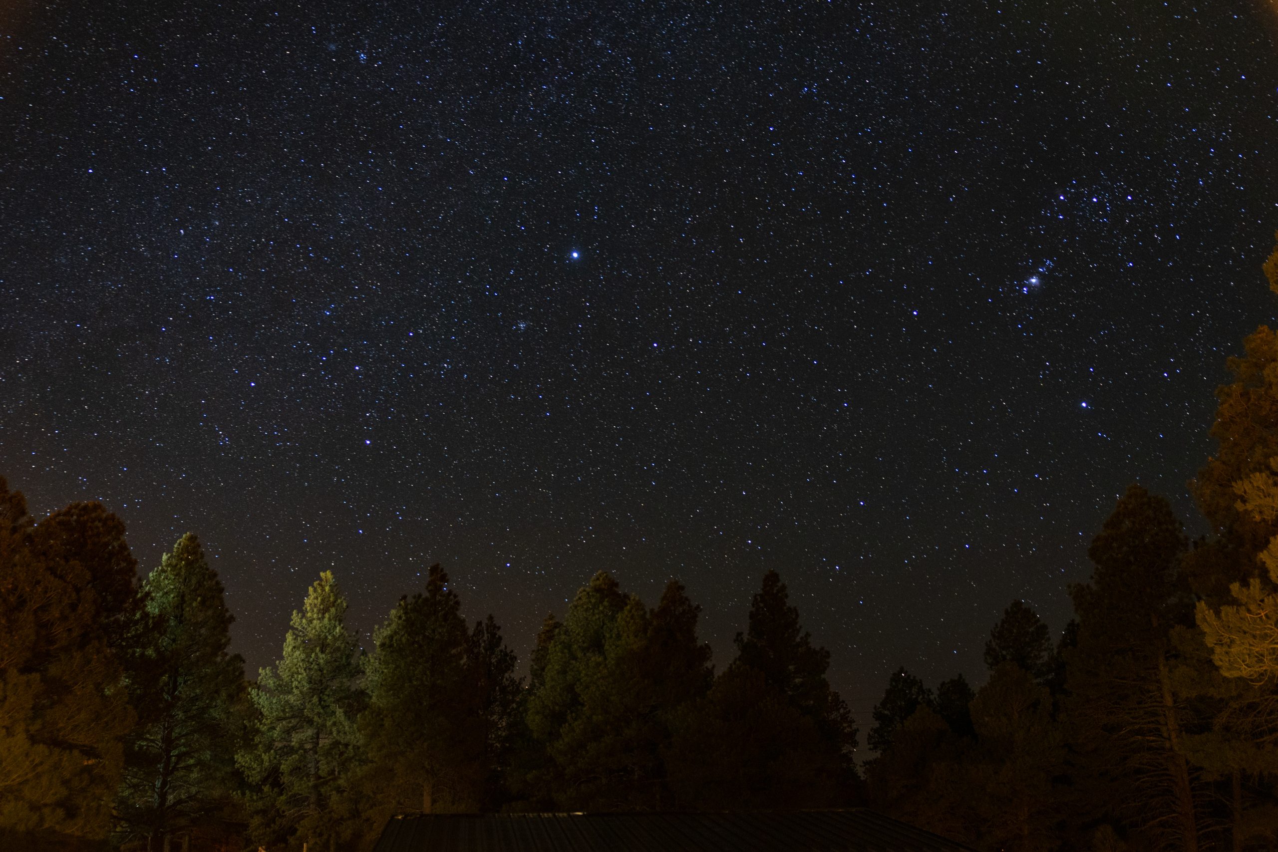 astrophotography from village camp flagstaff cabin deck